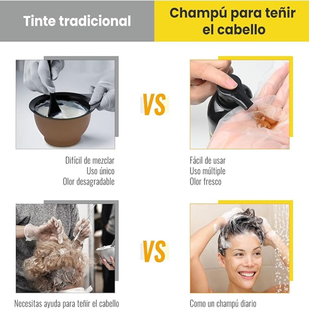 SE ACABARON LAS CANAS. CHAMPU PARA CANAS 3 EN 1.